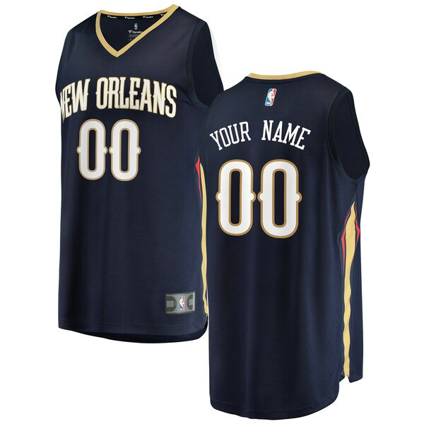 Camiseta Custom 0 New Orleans Pelicans Icon Edition Armada Hombre
